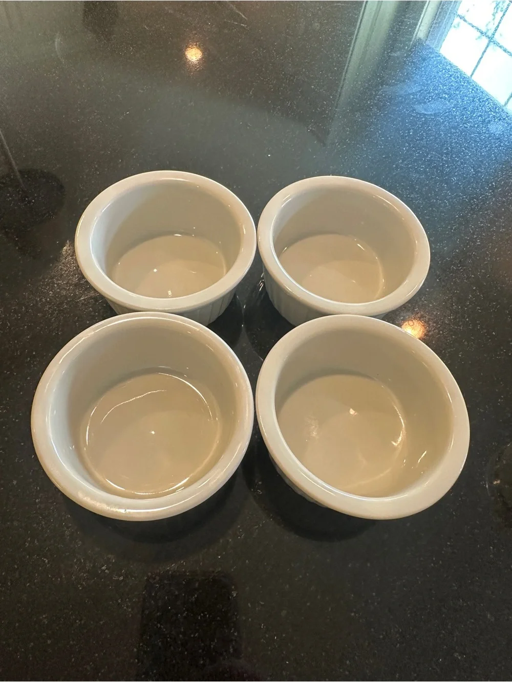White Ceramic Ramekins - Set of 4